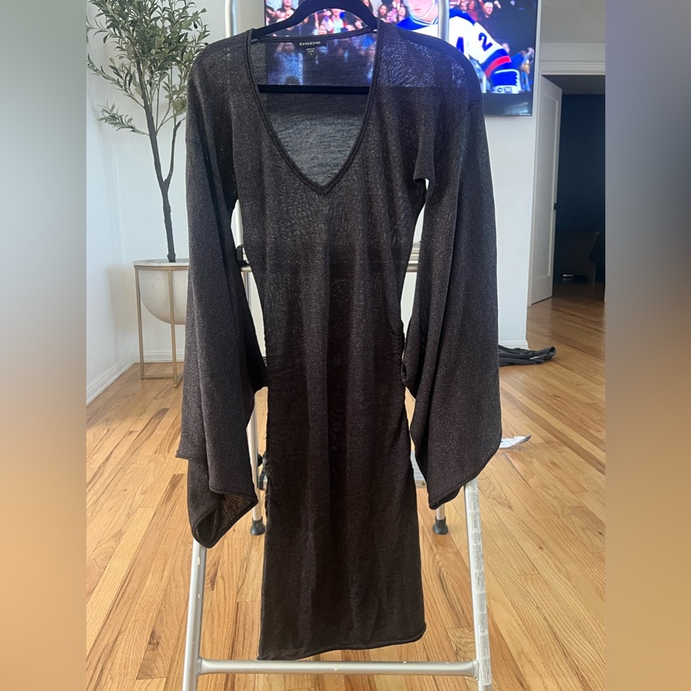 Women’s gray blackish women’s dress by Bebe size small.